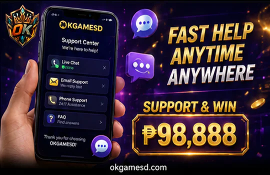 OKGAMES Link App support screen with prepared account and device details
