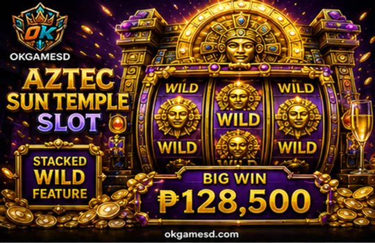 OKGAMES casino slot reels showing a quick mobile game choice